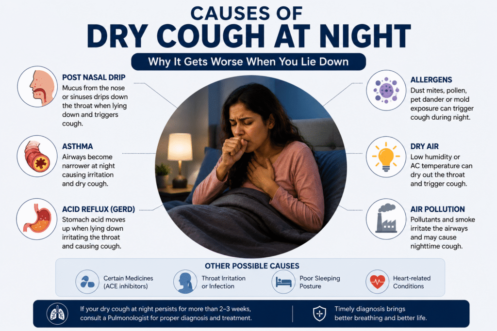 dry cough at night causes